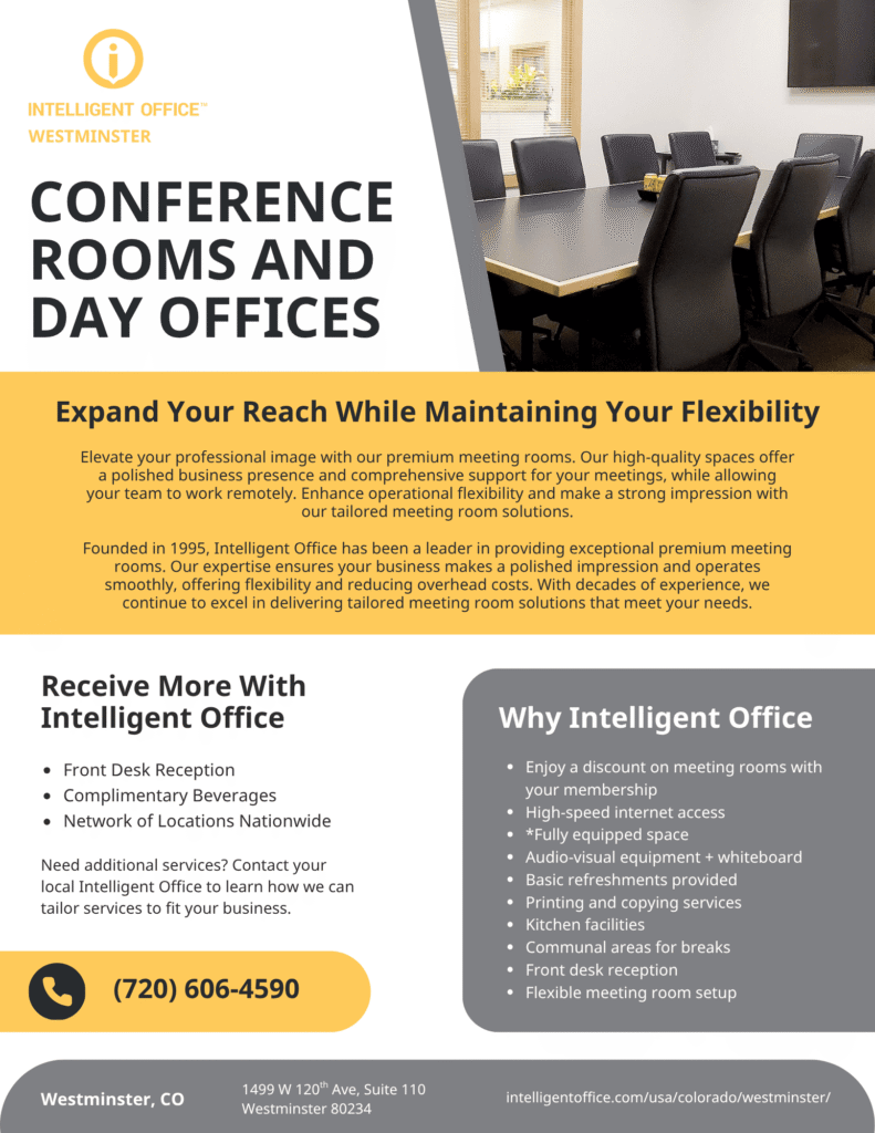 Meeting Rooms and Day Offices Flyer (Westminster)